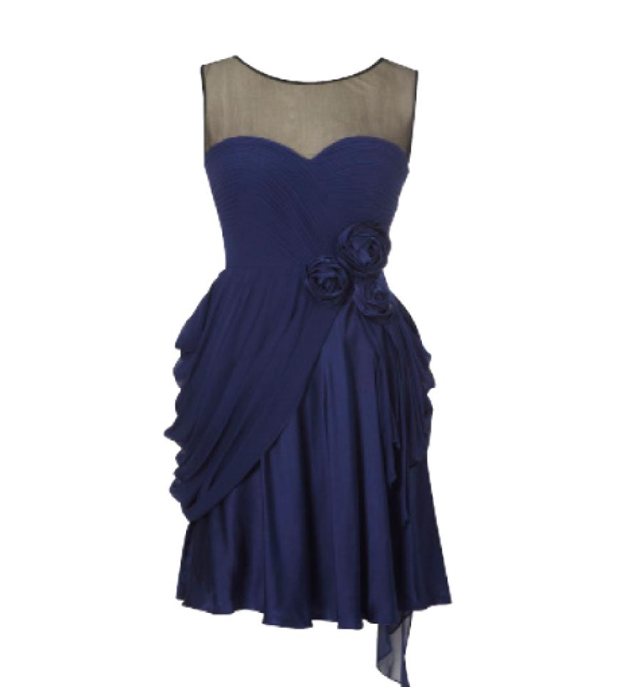Cocktail: Große Schleifen, aufwendige Drapagen und üppige Volants Cocktailkleider punkten mit raffinierten Extras. Kleid von Coast, ca. 200 Euro