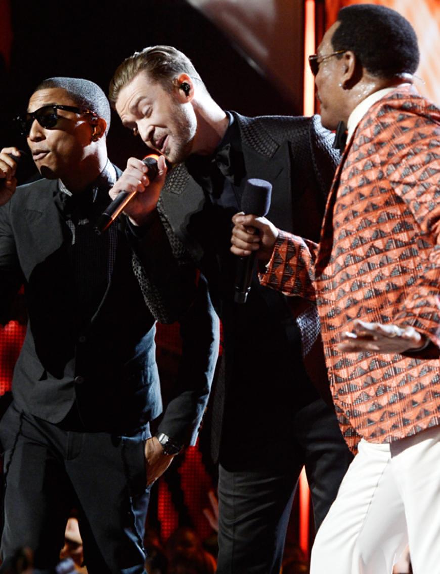 Pharrell Williams, Justin Timberlake und Charlie Wilson