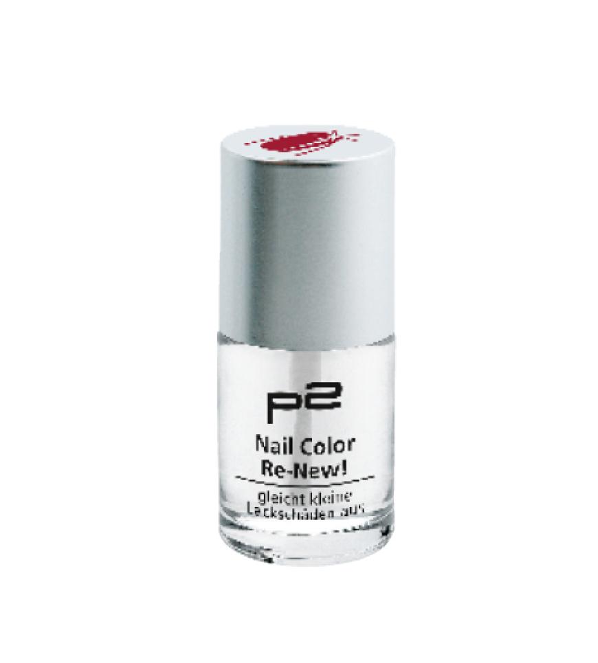Auffrischender Topcoat „Nail Color Re-New!“ von P2, ca. 2 Euro