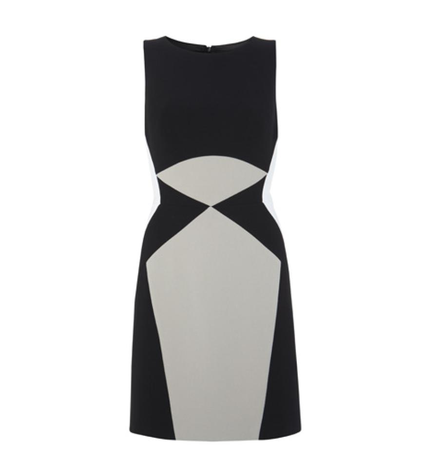 Schummelt schlank: Kleid von Warehouse, ca. 70 Euro