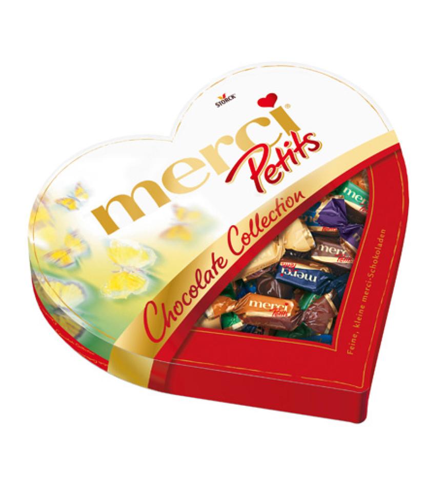 Hmmmm, für die süßen Momente am Valentinstag sorgt Merci, ca. 4 Euro