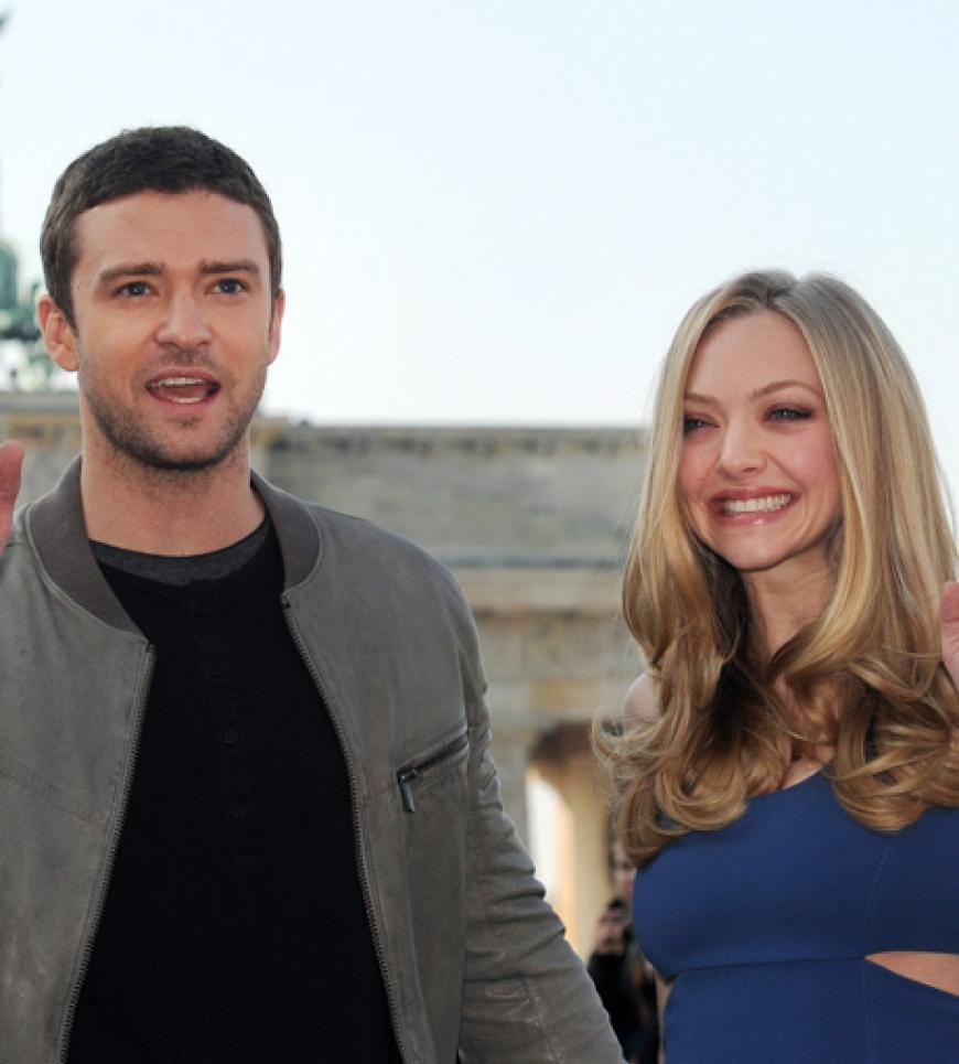 Hübscher Besuch: Justin Timberlake und Amanda Seyfried sind derzeit in Berlin zu Gast, um ihren neuen Film 'In Time' zu promoten