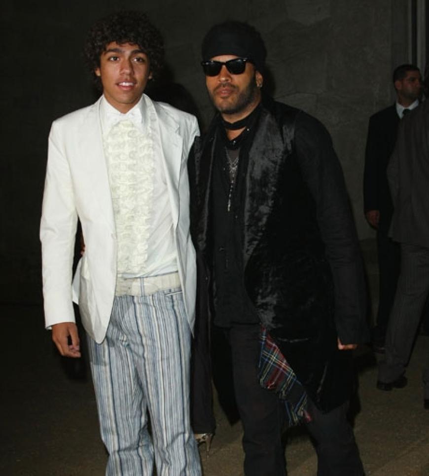 Trauzeuge Lenny Kravitz ist mit Barbaras Sohn Noah, 15, gekommen