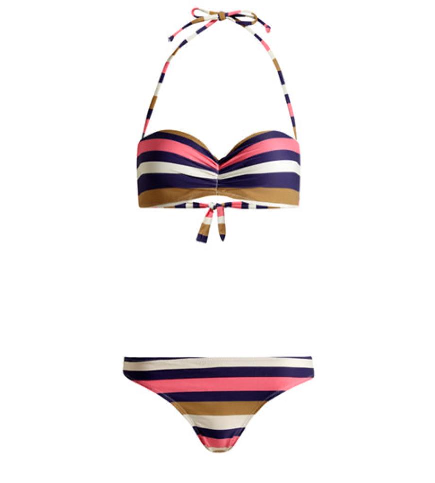 Streifenfrei durch den Sommer? Nö, wir lieben Streifen! Zumindest auf unserem Bikini. Von Mango, ab Mitte April, ca. 19,99 Euro