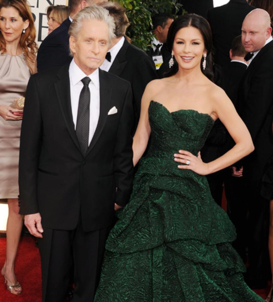 Seine schöne Frau Catherine Zeta-Jones war sichtlich erleichtert