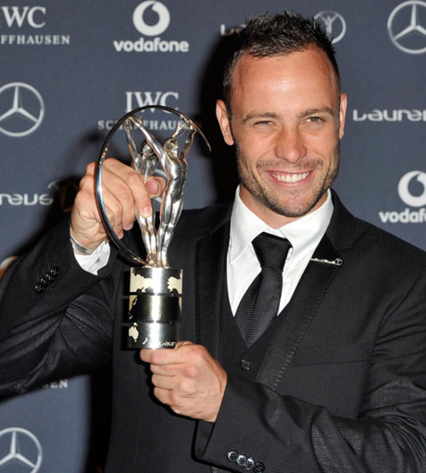 Der südafrikanische Sprinter Oscar Pistorius durfte sich auch über einen Award freuen