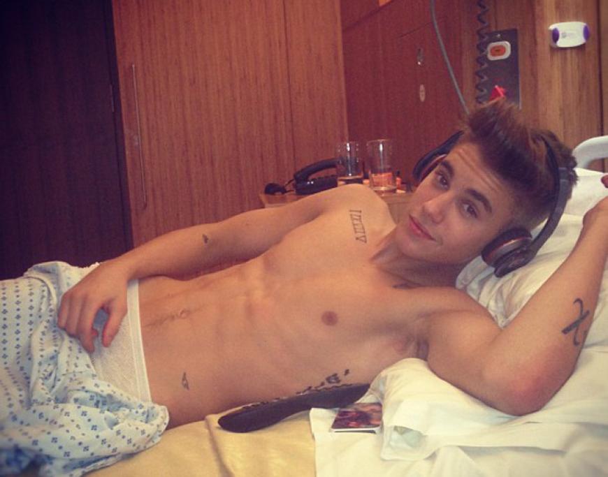 Justin zeigt sich gerne oben ohne - wahrscheinlich für die weiblichen Fans