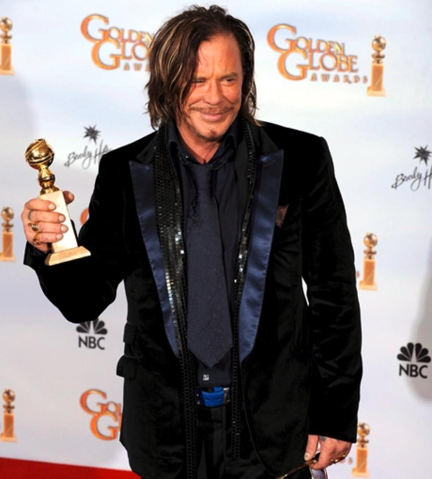 Was für ein Comeback: Schauspieler Mickey Rourke gewann einen Globe für seine Rolle in