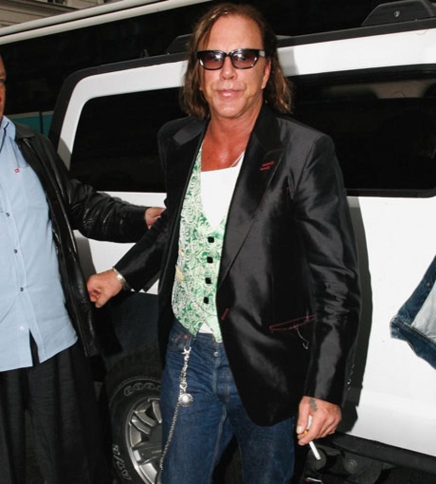 Zu Gast bei der Pariser Fashion Week: Schauspieler Mickey Rourke