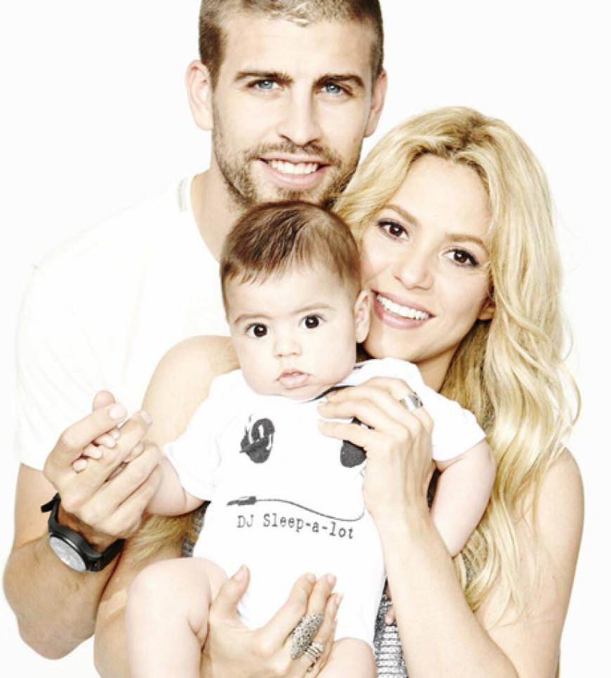 Familienidylle: Zum Vatertag twitterte Popstar Shakira dieses süße Familienfoto. Der kleine Milan ist knapp ein halbes Jahr alt