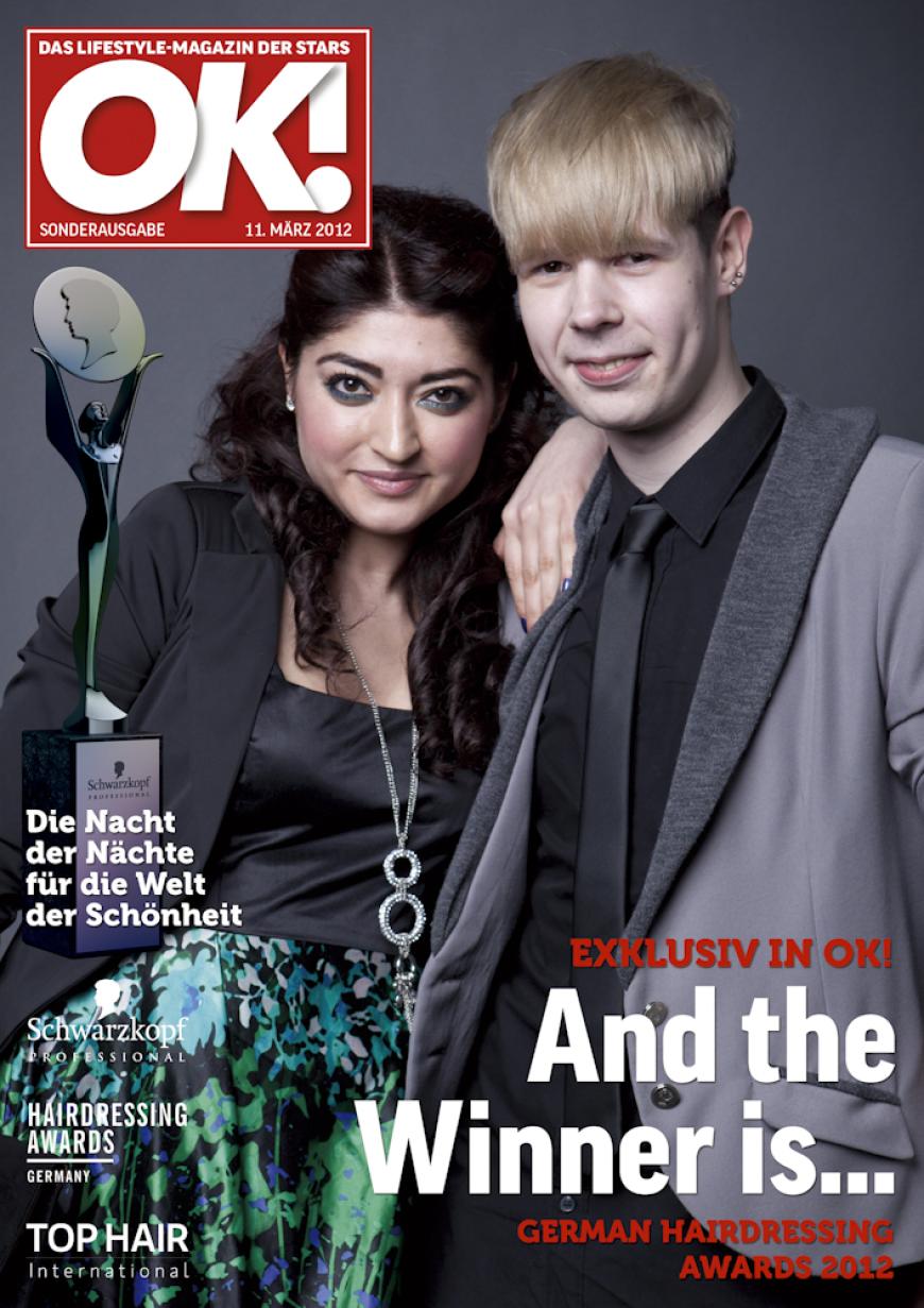 Einmal im Leben das Cover der OK! zieren! Für die Gäste des „German Hairdressing Award 2012“ wurde dieses Traum Wirklichkeit. Jeder Gast des Gala-Abends konnte an einem persönlichen OK! Fotoshooting teilnehmen - und die tollen Ergebnisse sehen Sie hier! Viel Spaß beim Durchklicken!