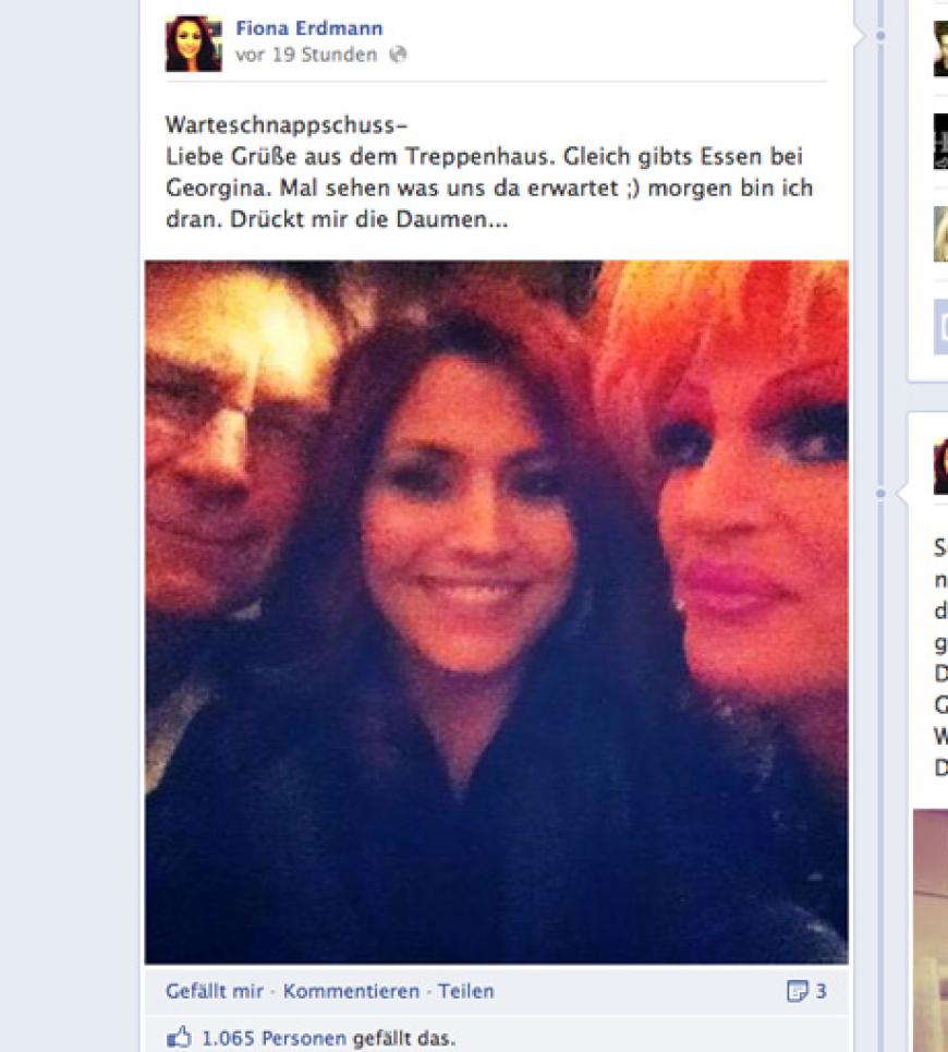 Fionas Facebook-Eintrag