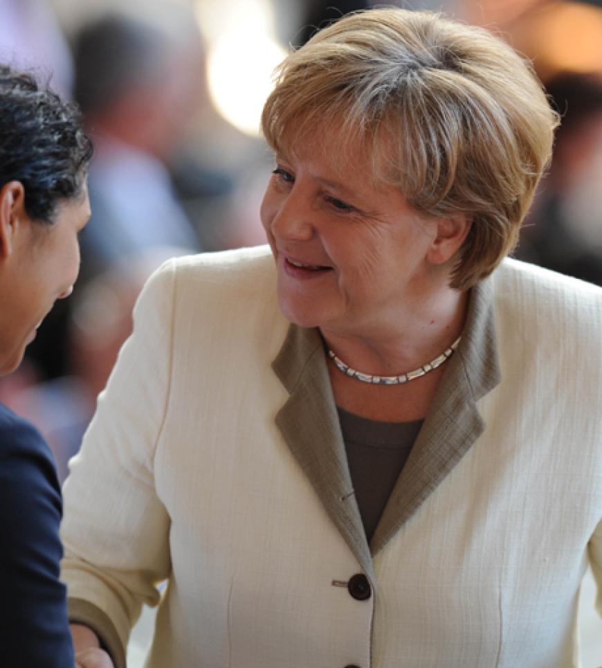 Sie freute sich die Spielerin und die Vorsitzende des Fifa-Organisations-Kommitees Steffi Jones kennenzulernen