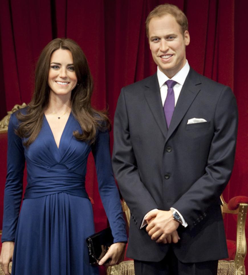 Da sind sie! Zu ihrem ersten Hochzeitstag enthüllte Madame Tussaud's in London die beiden Wachsfiguren von Herzogin Catherine und Prinz William