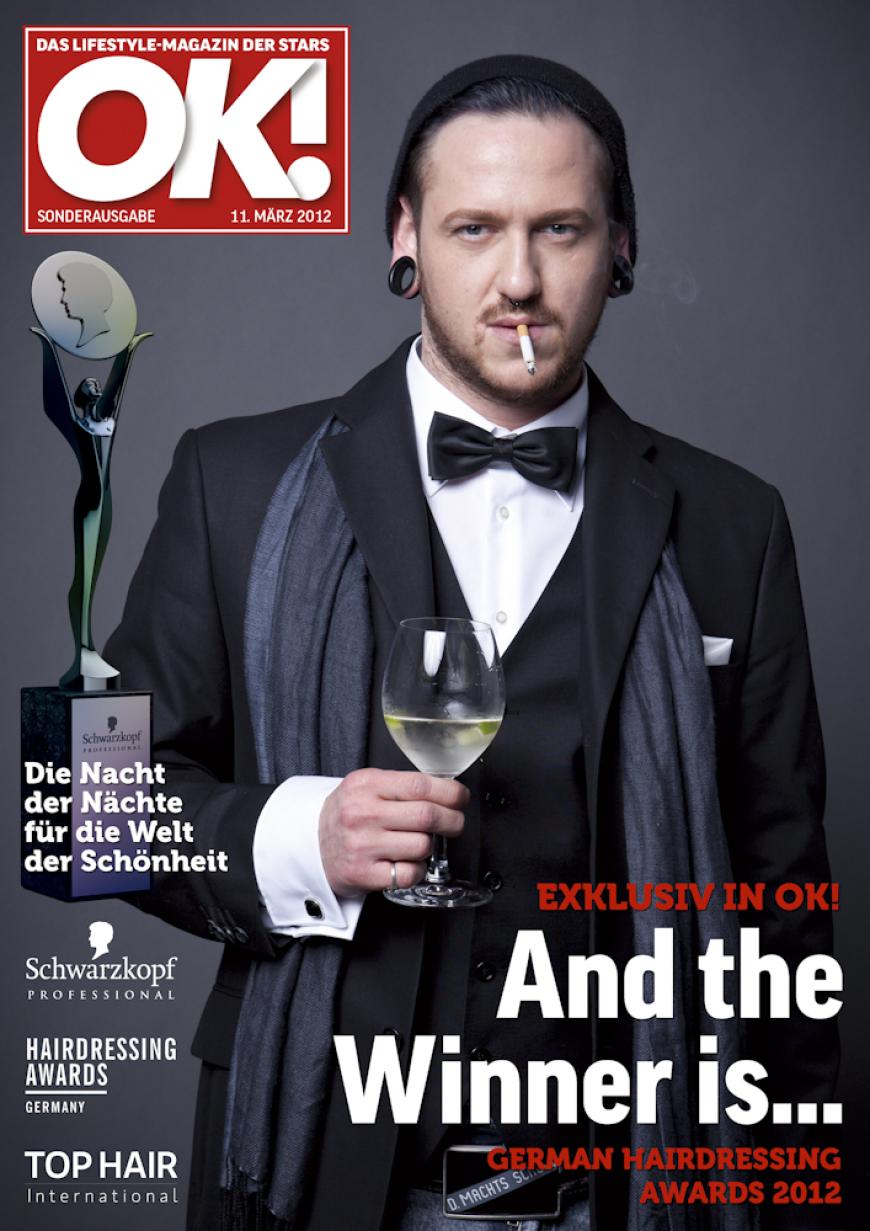 Einmal im Leben das Cover der OK! zieren! Für die Gäste des „German Hairdressing Award 2012“ wurde dieses Traum Wirklichkeit. Jeder Gast des Gala-Abends konnte an einem persönlichen OK! Fotoshooting teilnehmen - und die tollen Ergebnisse sehen Sie hier! Viel Spaß beim Durchklicken!