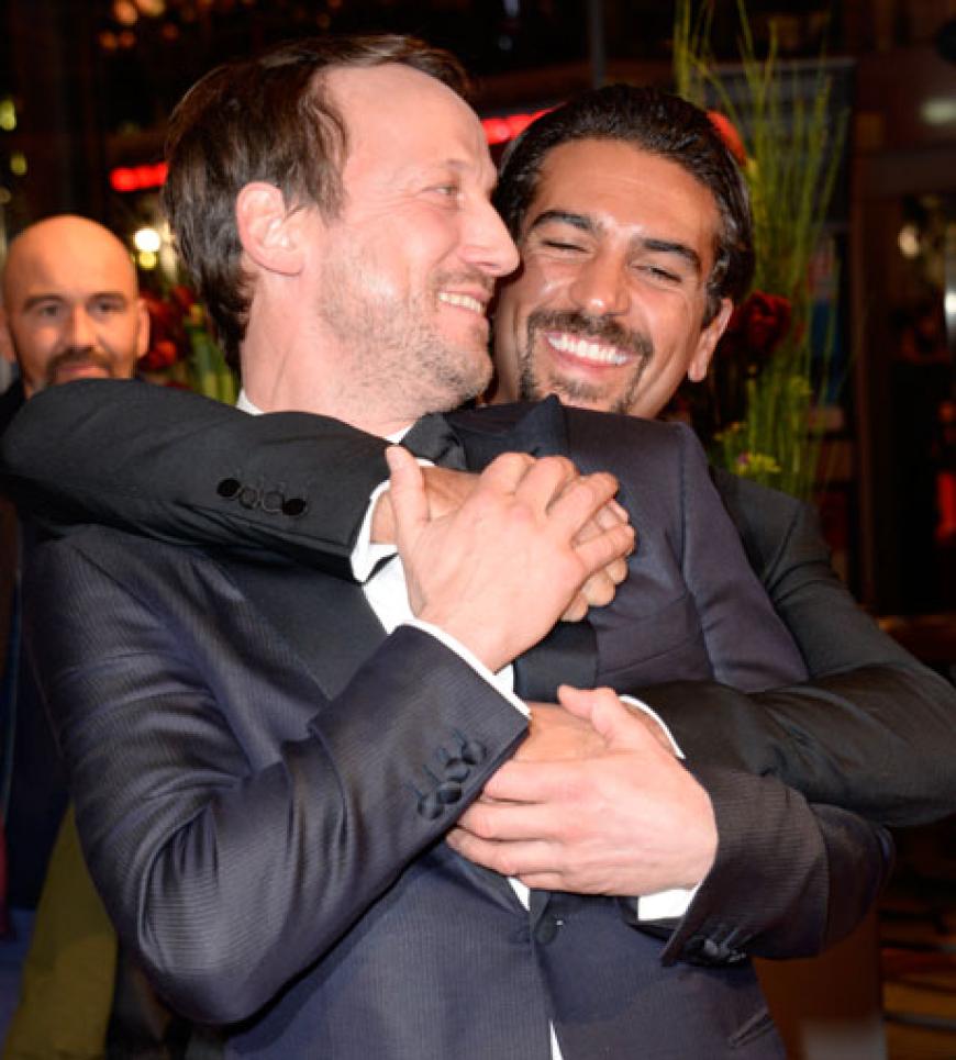 Große Freude beim Wiedersehen: Wotan Wilke Möhring und Elyas M'Barek