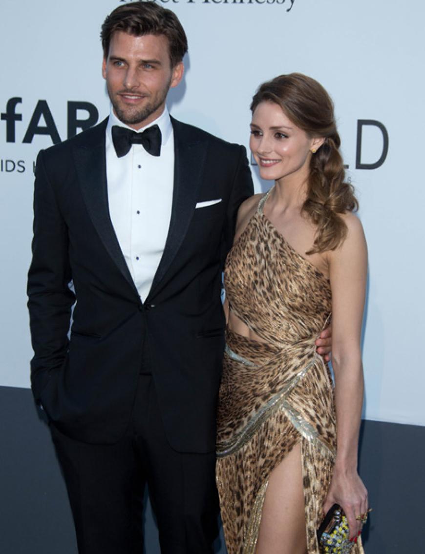 Das wohl schönste Paar des Abends: das deutsche Model´ Johannes Huebl mit seiner Freundin und It-Girl Olivia Palermo