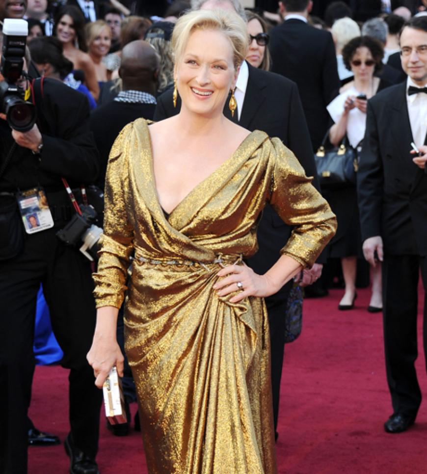 Golden Girl: Ob Meryl Streep (in Lanvin) auch mit einem Goldmännchen (