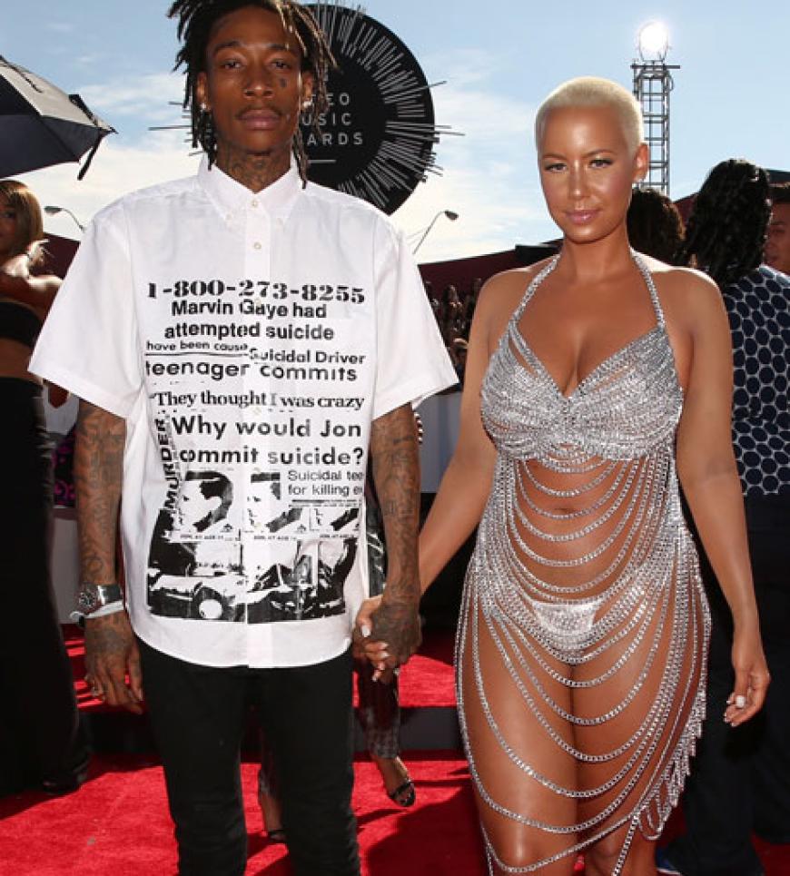 Der Preis für das freizügigste Outfit ging an Amber Rose, die Hand in Hand mit Wiz Khalifa kam