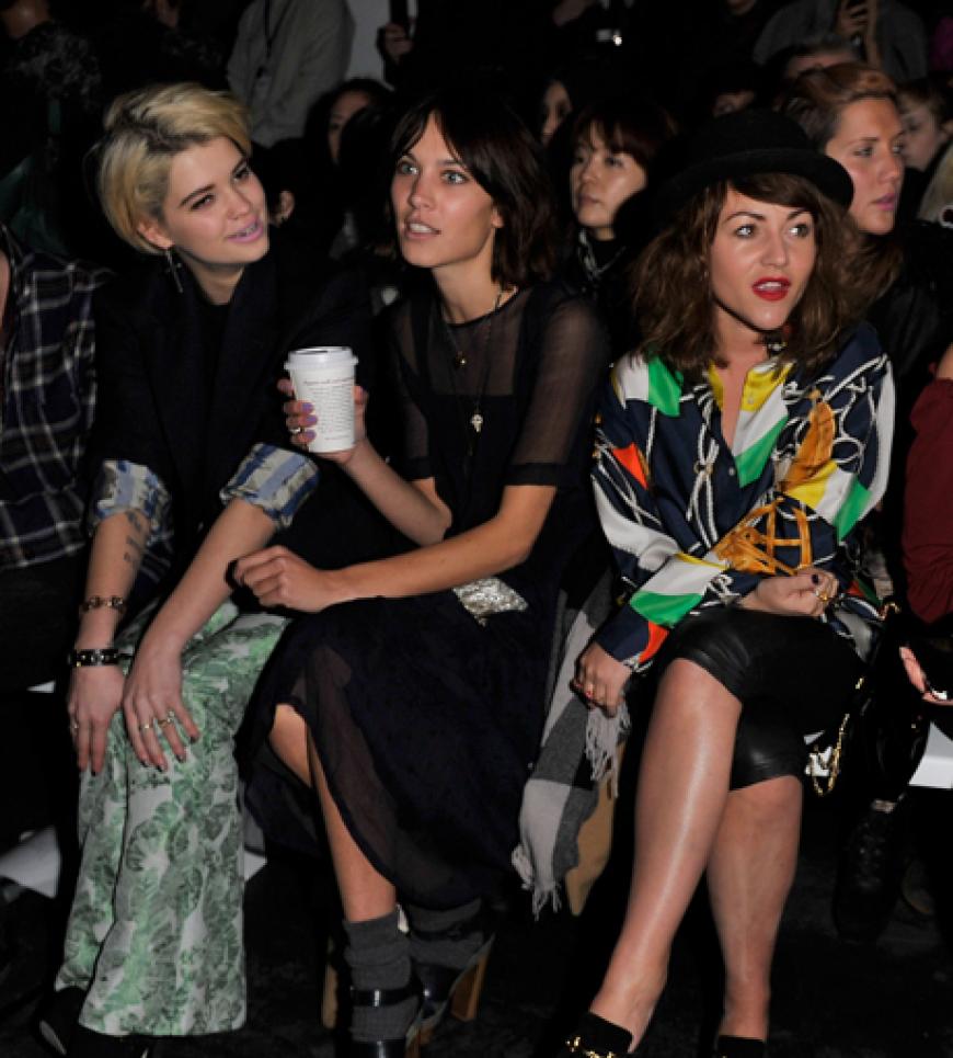 Diese Front Row lässt sich sehen: Pixie Geldof, Alexa Chung und Jaime Winstone
