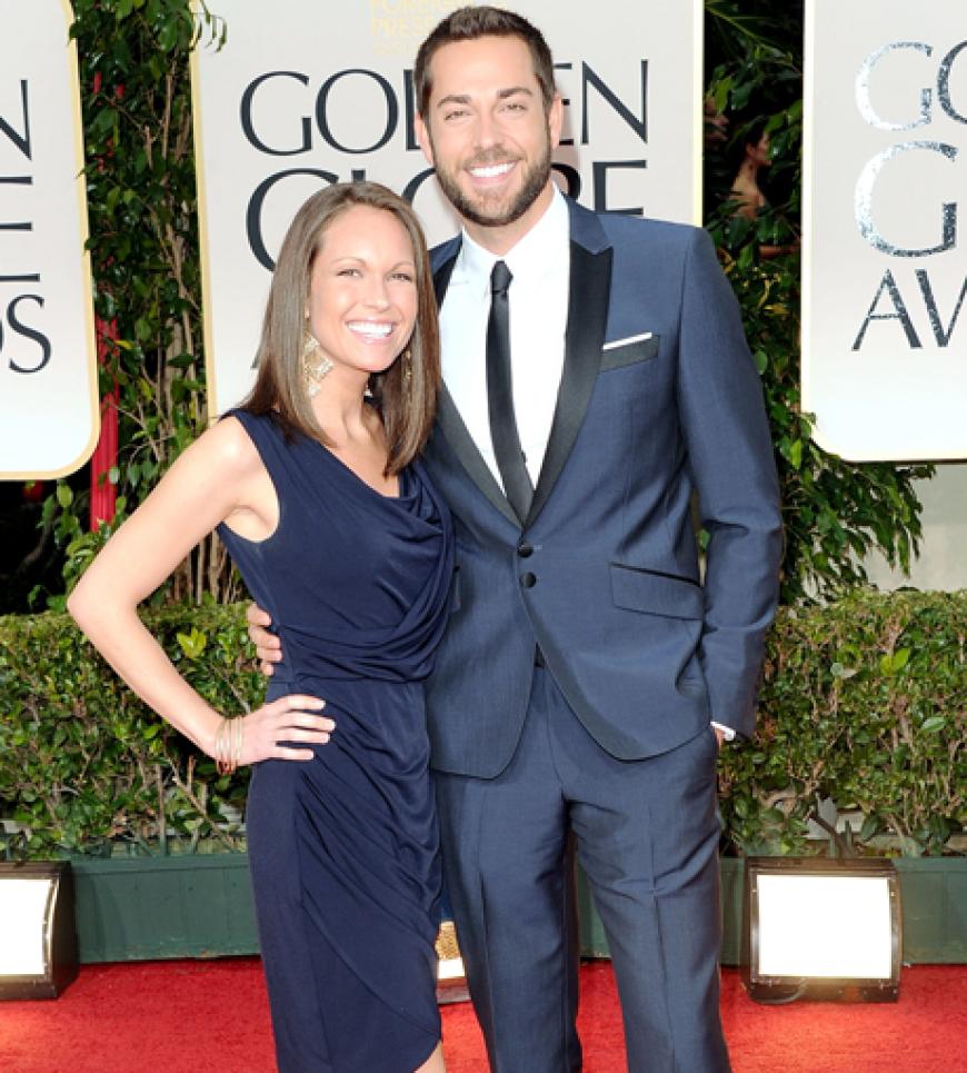 Zachary Levi strahlte in die Kameras
