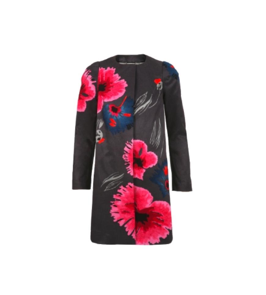 Blumen: Mantel von Mango, ca. 150 Euro