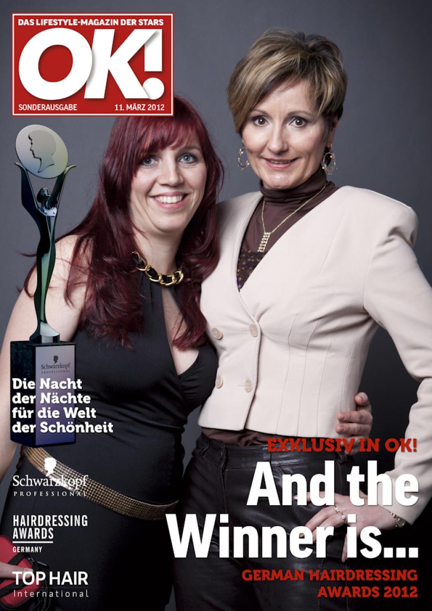 Einmal im Leben das Cover der OK! zieren! Für die Gäste des „German Hairdressing Award 2012“ wurde dieses Traum Wirklichkeit. Jeder Gast des Gala-Abends konnte an einem persönlichen OK! Fotoshooting teilnehmen - und die tollen Ergebnisse sehen Sie hier! Viel Spaß beim Durchklicken!