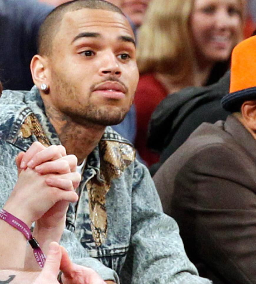 Chris Brown ist begeisterter Basketball-Fan. In New York war er beim Spiel der BostonCeltics vs New York Knicks