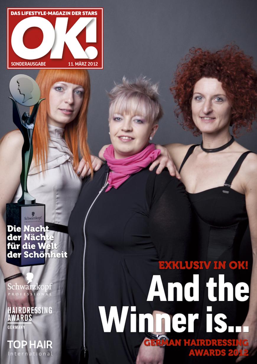 Einmal im Leben das Cover der OK! zieren! Für die Gäste des „German Hairdressing Award 2012“ wurde dieses Traum Wirklichkeit. Jeder Gast des Gala-Abends konnte an einem persönlichen OK! Fotoshooting teilnehmen - und die tollen Ergebnisse sehen Sie hier! Viel Spaß beim Durchklicken!
