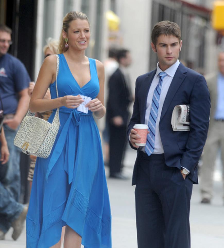 Blake Lively und Chace Crawford drehen in New York eine Szene für die kommende Staffel von