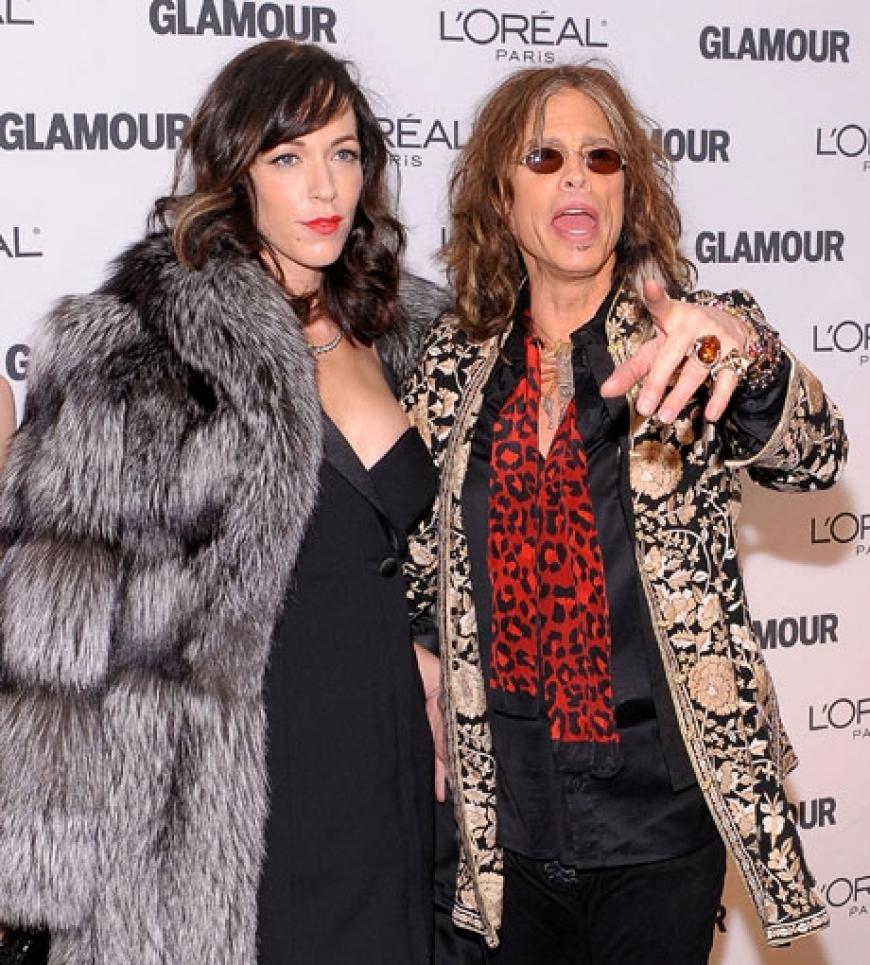 Aerosmith-Sänger Steven Tyler brachte seine Freundin Erin Brady mit