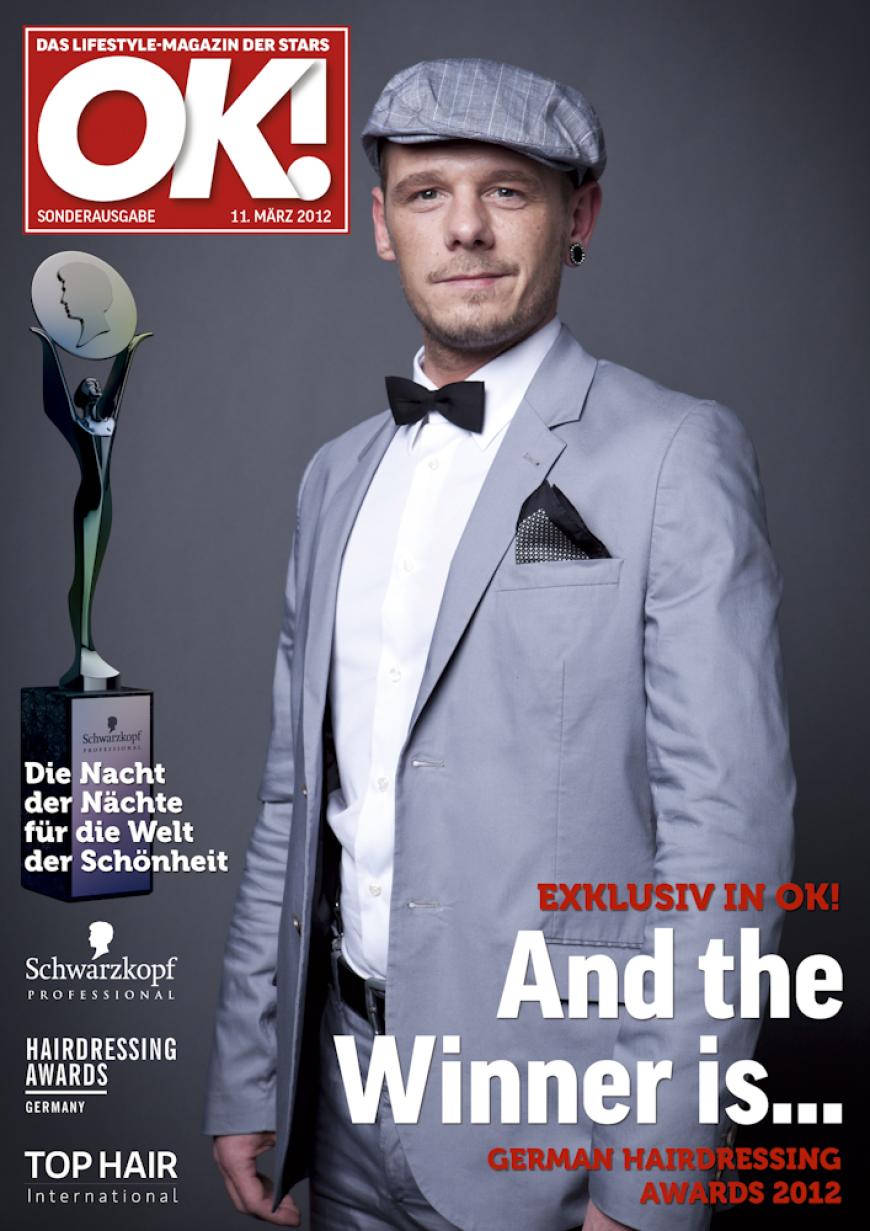 Einmal im Leben das Cover der OK! zieren! Für die Gäste des „German Hairdressing Award 2012“ wurde dieses Traum Wirklichkeit. Jeder Gast des Gala-Abends konnte an einem persönlichen OK! Fotoshooting teilnehmen - und die tollen Ergebnisse sehen Sie hier! Viel Spaß beim Durchklicken!