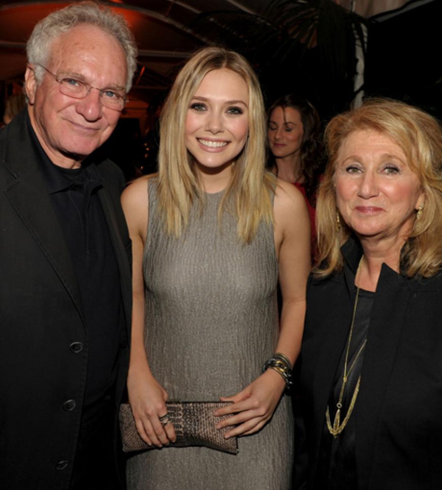 Edel-Juwelier David Yurman, mit Hollywood-Nachwuchs Elizabeth Olsen und seiner Frau Sybil Yurman