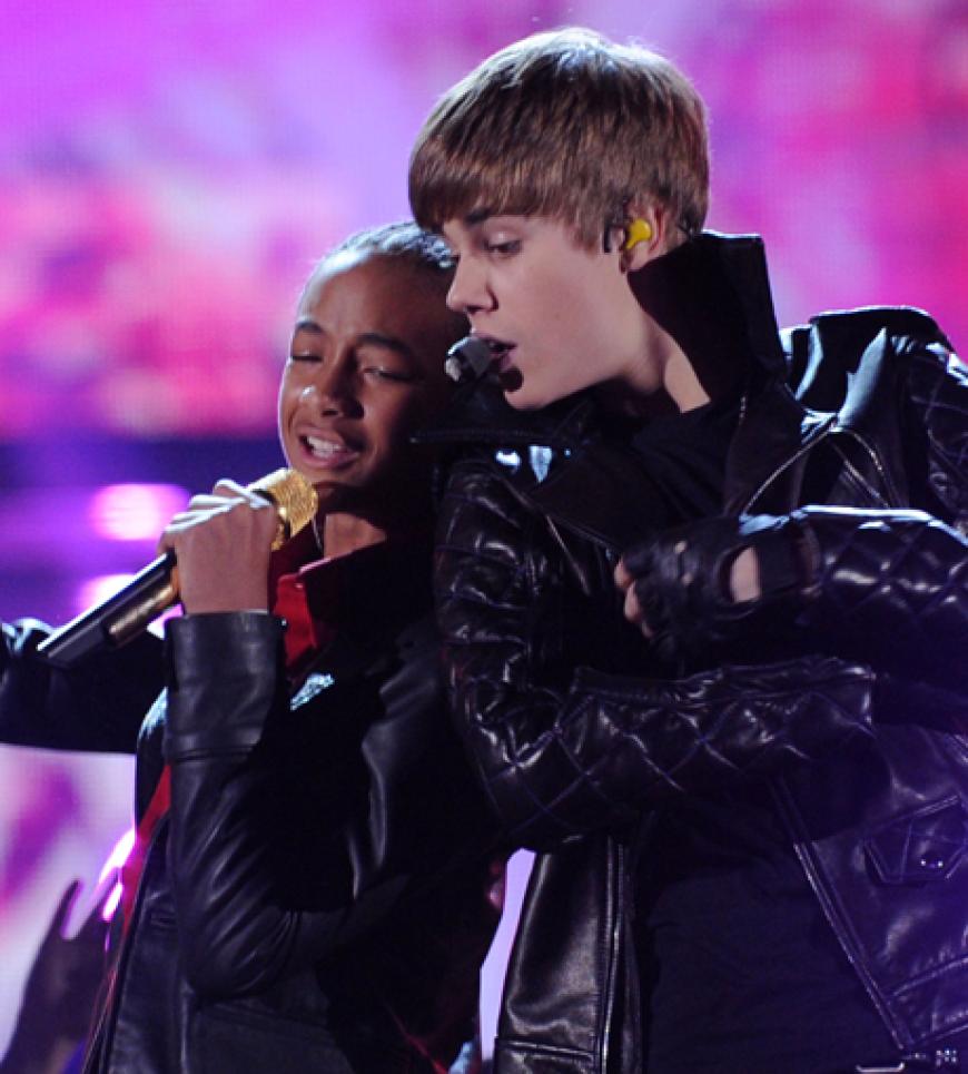 Jaden und Justin ließen sich vom (größtenteils weiblichen) Publikum feiern