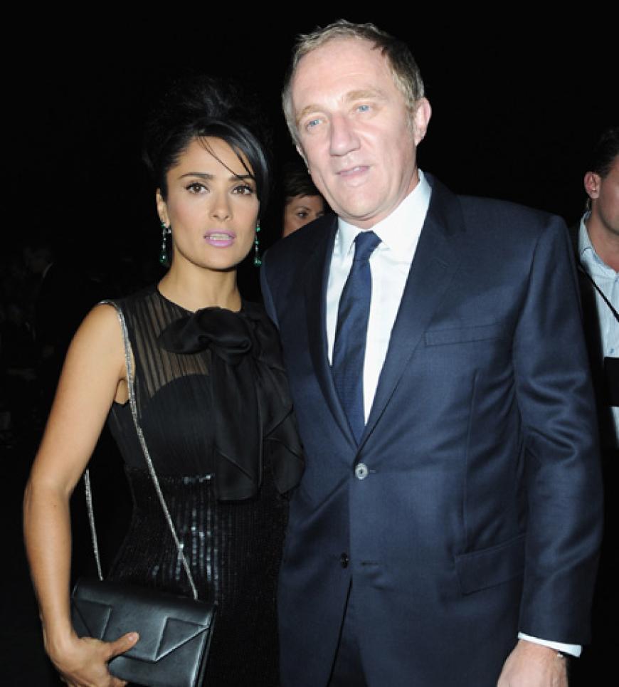 Klar, dass Salma Hayek und Ehemann Francois Henri Pinault keine Show verpassen dürfen. Immerhin ist er superreicher Modeunternehmer