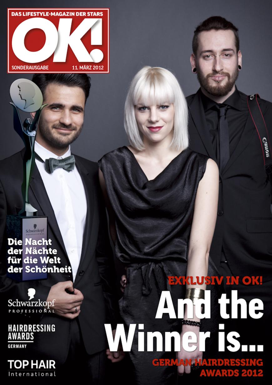 Einmal im Leben das Cover der OK! zieren! Für die Gäste des „German Hairdressing Award 2012“ wurde dieses Traum Wirklichkeit. Jeder Gast des Gala-Abends konnte an einem persönlichen OK! Fotoshooting teilnehmen - und die tollen Ergebnisse sehen Sie hier! Viel Spaß beim Durchklicken!