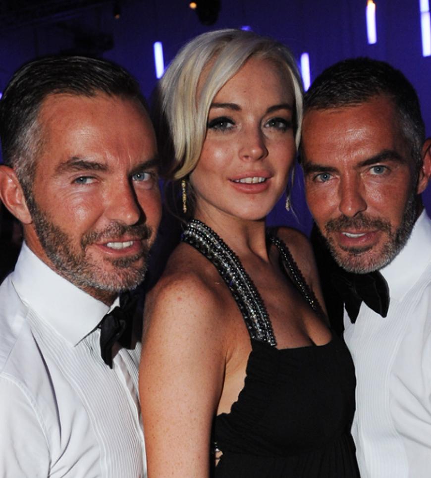 Dean & Dan Caten (D2Squared) mit Lindsay Lohan