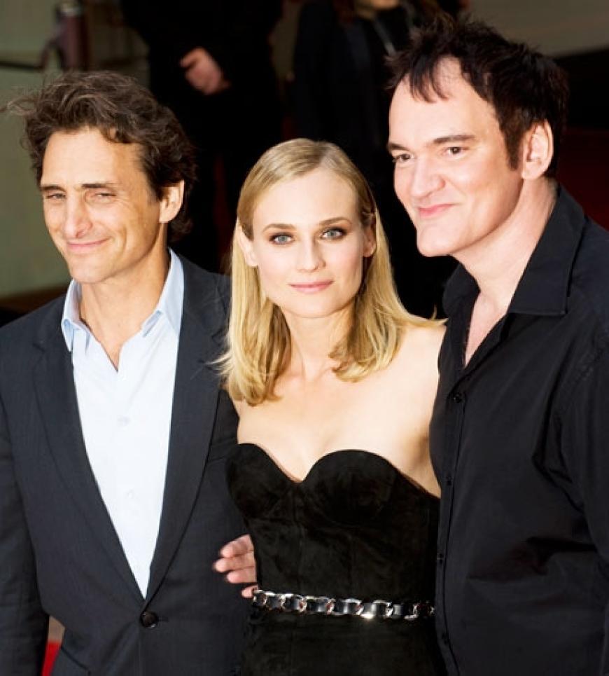 Quentin Tarantino, Diane Kruger und Produzent Laurence Bender