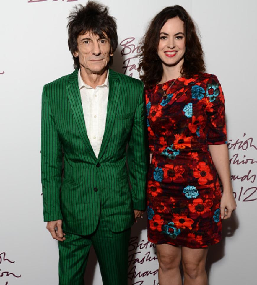 Alt-Rocker Ronnie Wood mit seiner Verlobten