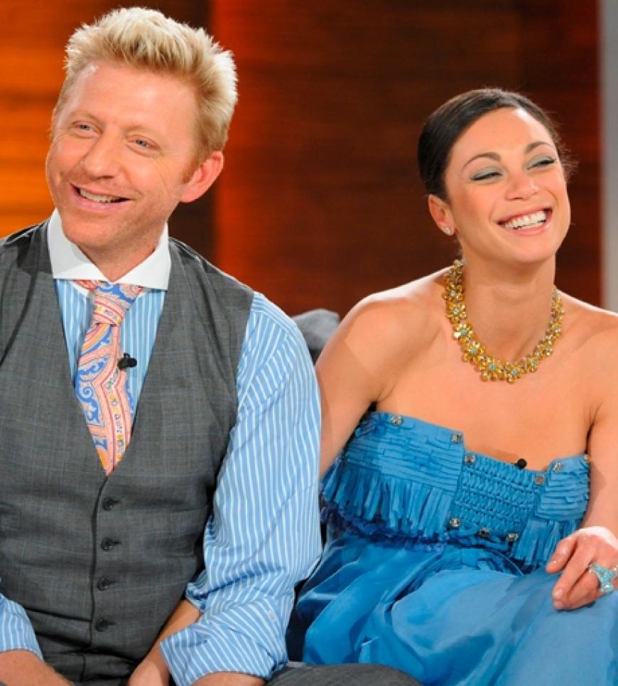 Während der ganzen Show turtelte das Paar auf der ZDF-Couch