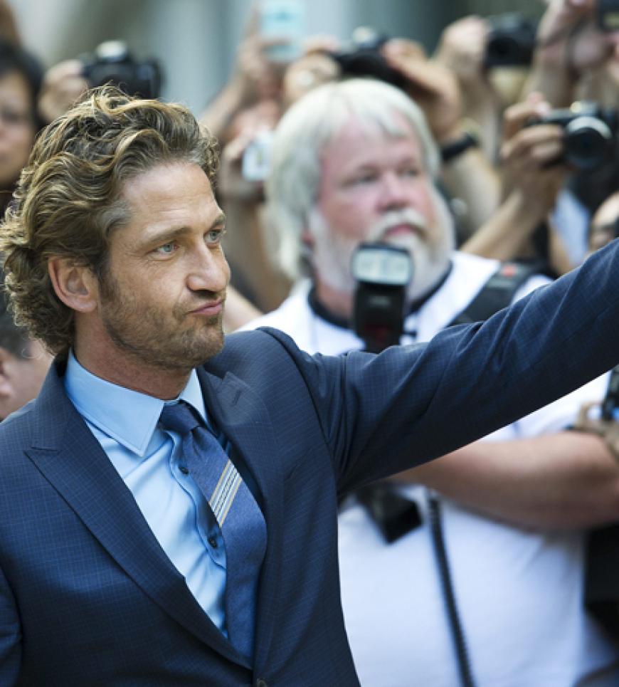 Bad in der Fanmenge: Gerard Butler