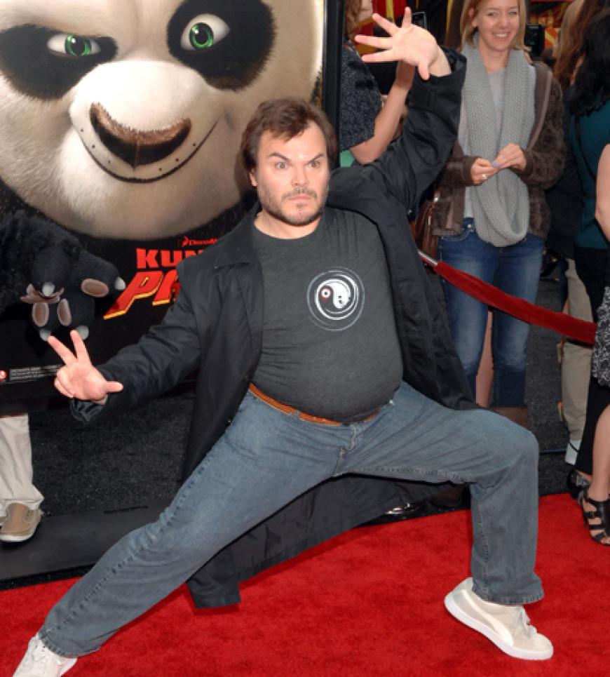 Jack Black zeigte was er im Kung Fu drauf hat