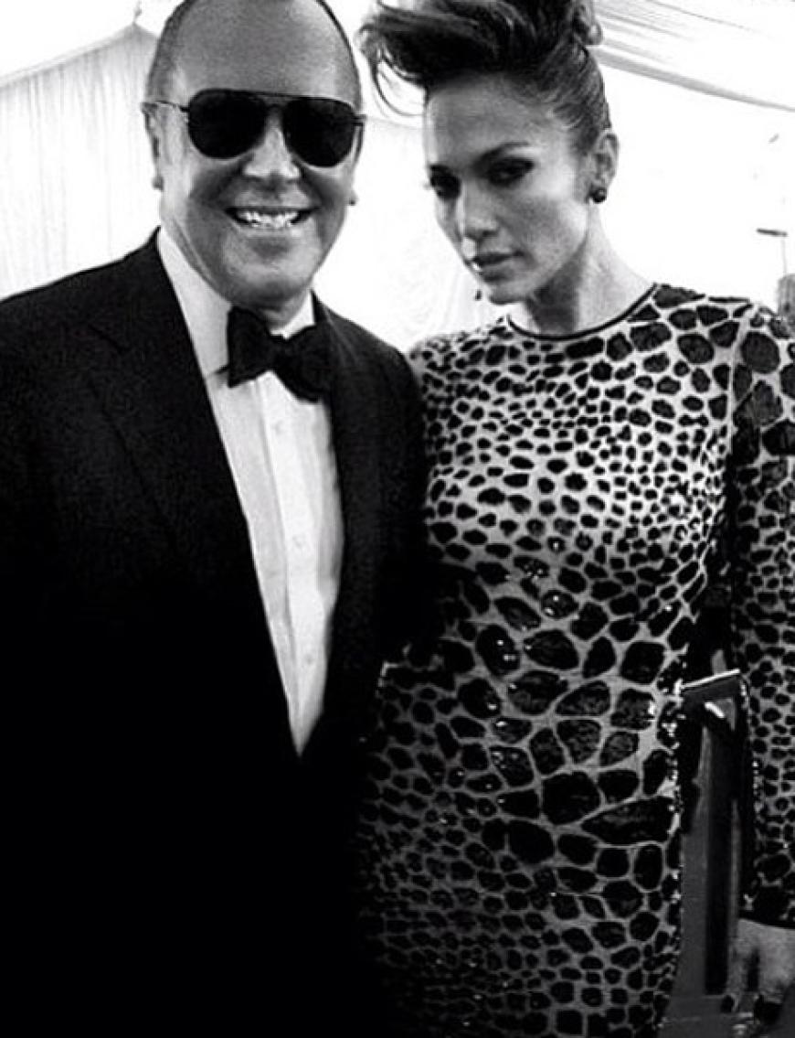 Black and White: Designer Michael Kors machte diesen Schnappschuss von sich und J.Lo backstage bei der MET Gala