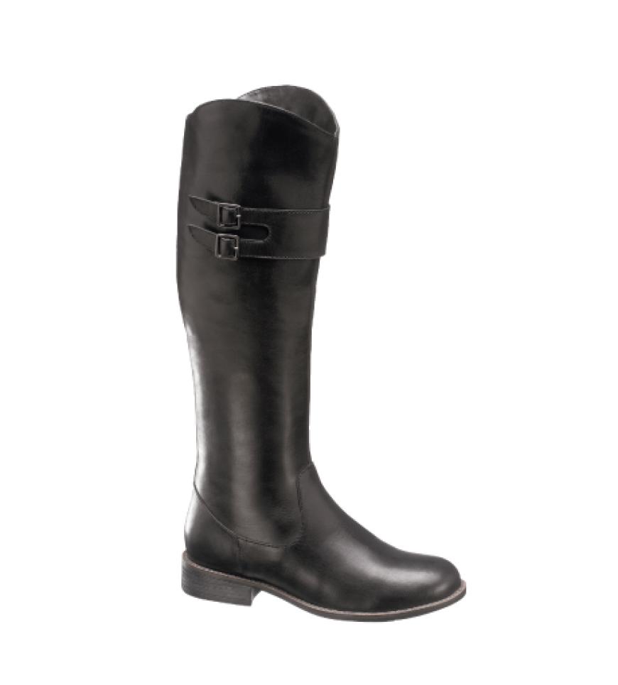 Also streift die Skinny-Jeans über, Mädels und ab geht’s im vollen Galopp Richtung Fashion-Herbst! Schwarze Stiefel von Deichmann, ca. 70 Euro