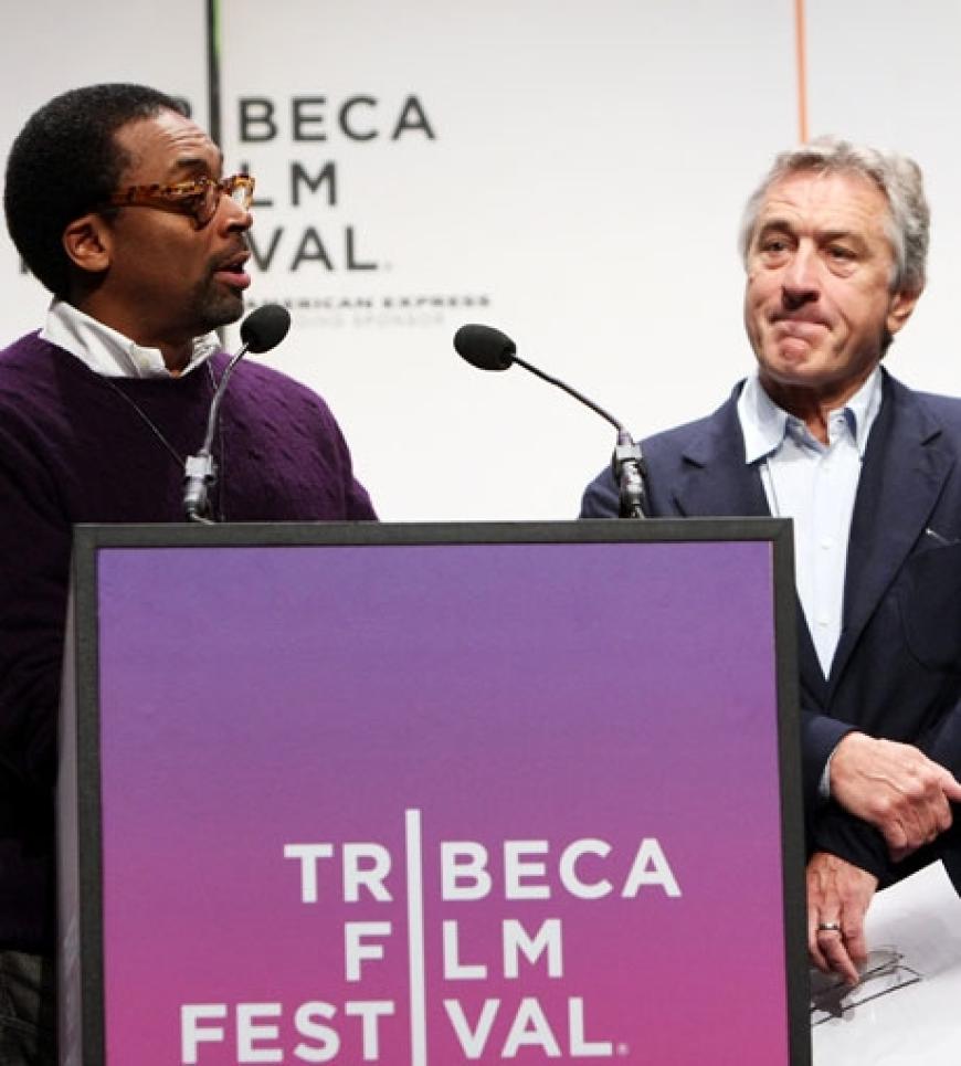 Der amerikanische Filmregisseur, Drehbuchautor, Produzent und Schauspieler Spike Lee und Robert De Niro