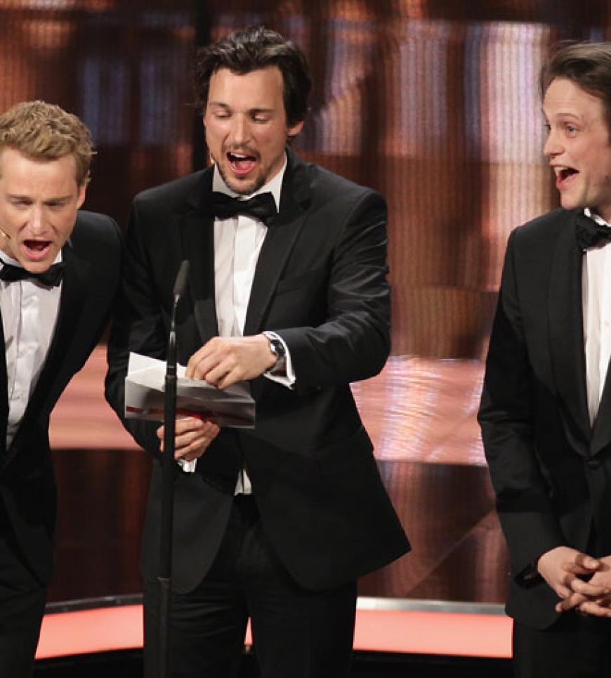 Die Drei hatten Spaß: Alexander Fehling, Florian David Fitz und August Diehl