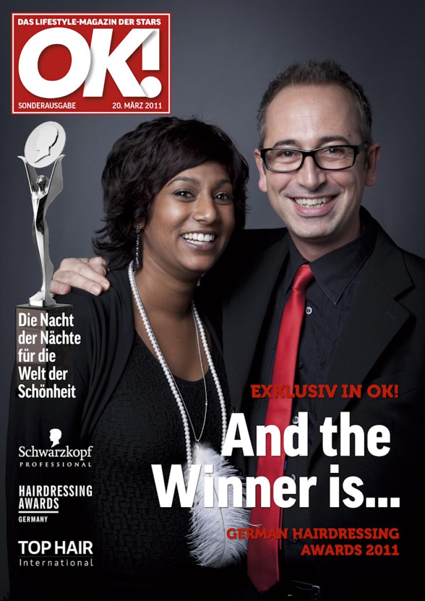 Einmal im Leben das Cover der OK! zieren! Für die Gäste des „German Hairdressing Award 2012“ wurde dieses Traum Wirklichkeit. Jeder Gast des Gala-Abends konnte an einem persönlichen OK! Fotoshooting teilnehmen - und die tollen Ergebnisse sehen Sie hier! Viel Spaß beim Durchklicken!