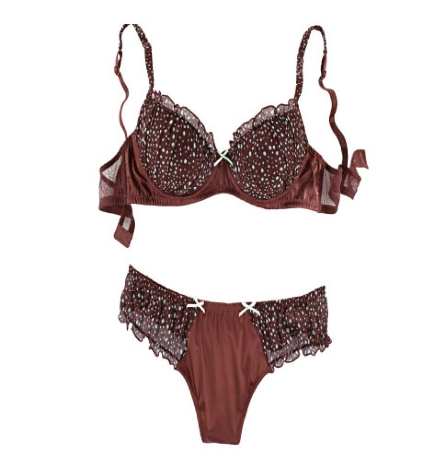 Mintfarbene Tupfen von Jean Marie: BH ca. 50 Euro, String ca. 25 Euro