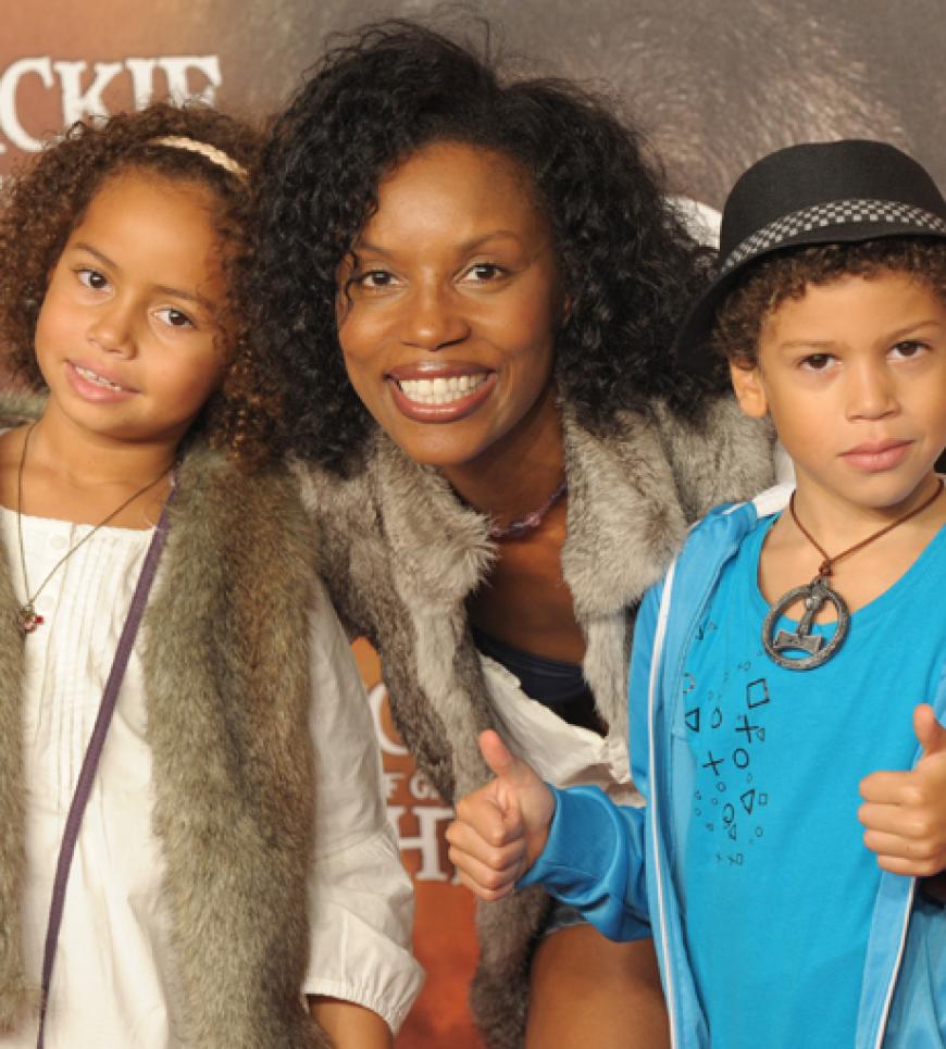 Stephanie Simbeck mit ihren Kids Emma und Stewart