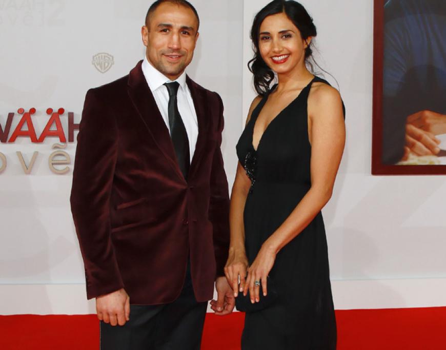 Arthur Abraham mit Begleitung